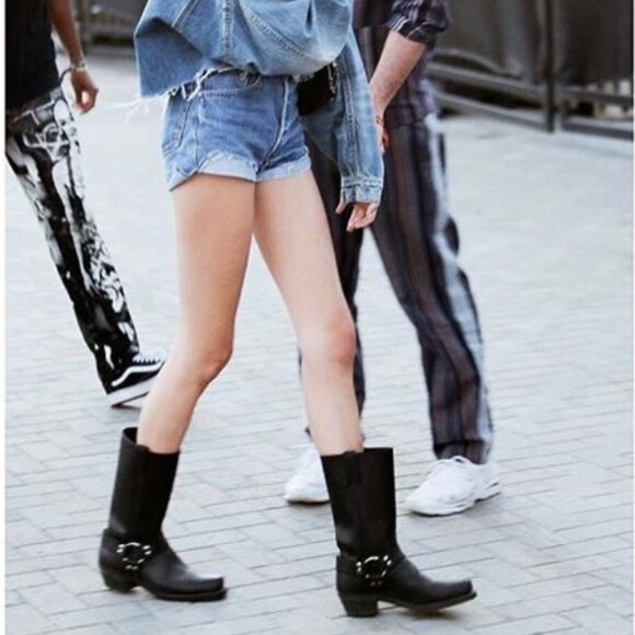 Frye Harness 8R Womens Boots - Black Size 9.5 - Moto Boots - Picture 9 of 16